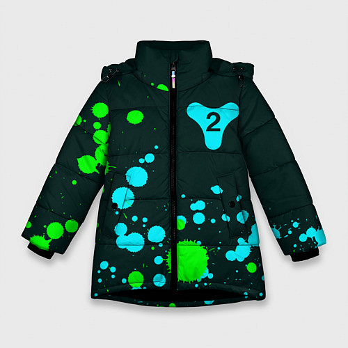 Зимняя куртка для девочки ДЕСТИНИ 2 Краска FS / 3D-Черный – фото 1