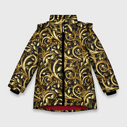 Зимняя куртка для девочки Золотистые узоры