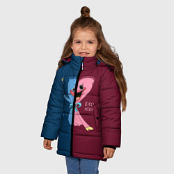 Куртка зимняя для девочки POPPY PLAYTIME HAGGY WAGGY AND KISSY MISSY, цвет: 3D-светло-серый — фото 2