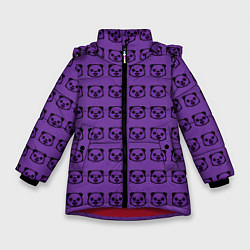 Куртка зимняя для девочки Purple Panda, цвет: 3D-красный