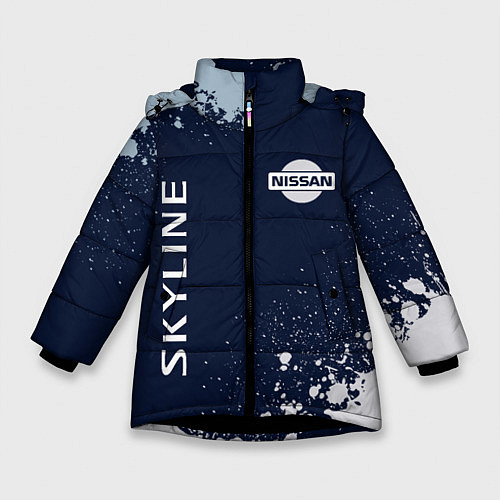 Зимняя куртка для девочки NISSAN SKYLINE Краска / 3D-Черный – фото 1