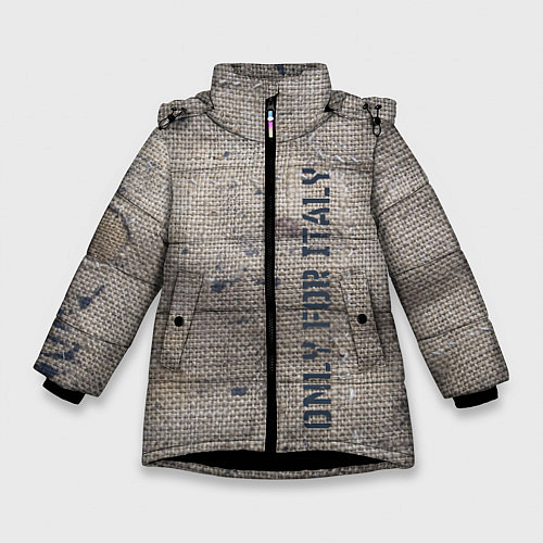 Зимняя куртка для девочки Only for Italy Мешковина Авангард Hype / 3D-Черный – фото 1