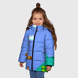 Куртка зимняя для девочки Марио дизайн, цвет: 3D-красный — фото 2