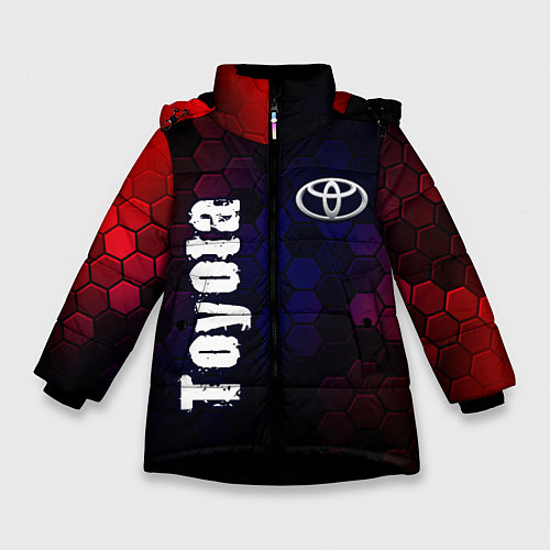 Зимняя куртка для девочки ТОЙОТА Toyota Графика / 3D-Черный – фото 1