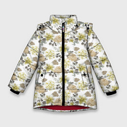 Зимняя куртка для девочки Цветы Георгины и Розы