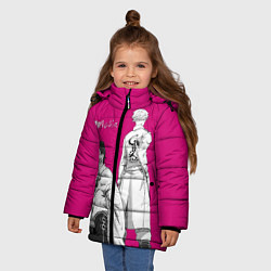 Куртка зимняя для девочки Хадзимэ Коконой, цвет: 3D-светло-серый — фото 2