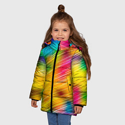 Куртка зимняя для девочки RAINBOW POLYCHROME, цвет: 3D-светло-серый — фото 2