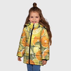 Куртка зимняя для девочки Апельсины и Лимоны, цвет: 3D-красный — фото 2