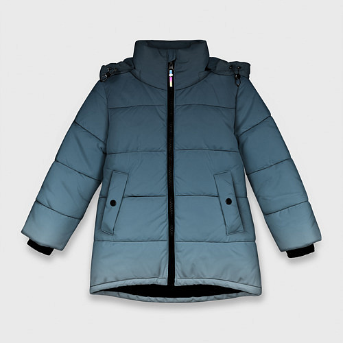 Зимняя куртка для девочки GRADIENT shades of blue / 3D-Черный – фото 1