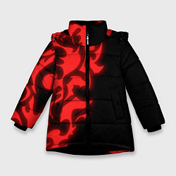 Куртка зимняя для девочки КРАСНЫЙ ЩИТ ПРОКЛЯТЫЙ, цвет: 3D-черный