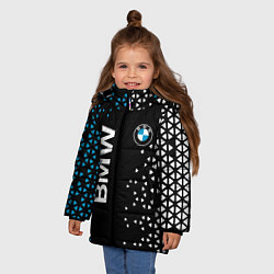 Куртка зимняя для девочки BMW Абстракция, цвет: 3D-светло-серый — фото 2