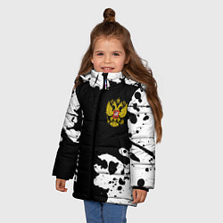 Куртка зимняя для девочки Бухгалтер из России и Герб Российской Федерации, цвет: 3D-черный — фото 2