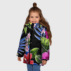 Куртка зимняя для девочки Floral vanguard composition Летняя ночь Fashion tr, цвет: 3D-красный — фото 2