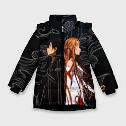 Куртка зимняя для девочки Кирито и Асуна - Sword Art Online, цвет: 3D-черный