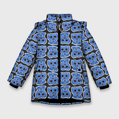 Зимняя куртка для девочки POPPY PLAYTIME - милый Хагги Вагги паттерн / 3D-Черный – фото 1