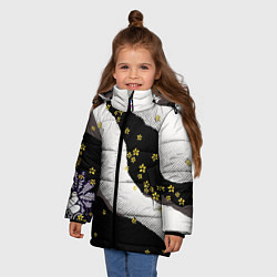 Куртка зимняя для девочки JAPAN PATTERN, цвет: 3D-черный — фото 2