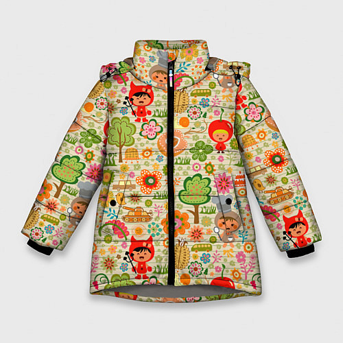 Зимняя куртка для девочки CHILDREN IN NATURE / 3D-Светло-серый – фото 1