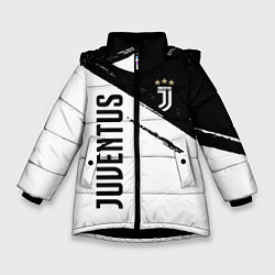 Куртка зимняя для девочки Ювентус фс, цвет: 3D-черный