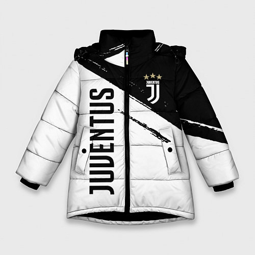 Зимняя куртка для девочки Ювентус фс / 3D-Черный – фото 1