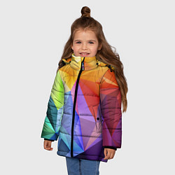 Куртка зимняя для девочки Зд радуга, цвет: 3D-светло-серый — фото 2