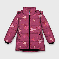 Куртка зимняя для девочки Terracotta Star Pattern, цвет: 3D-черный