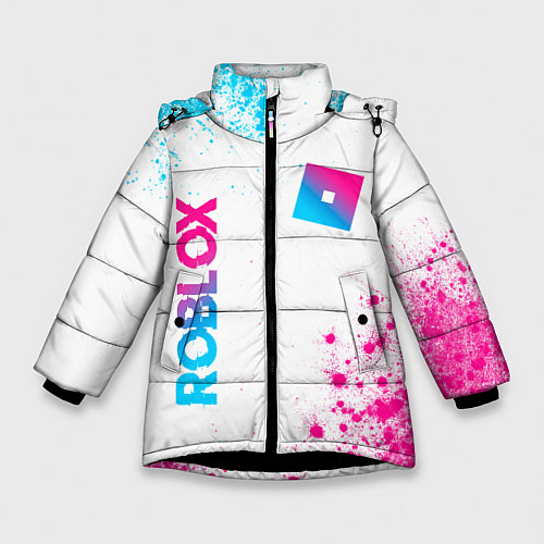 Зимняя куртка для девочки Roblox Neon Gradient FS / 3D-Черный – фото 1
