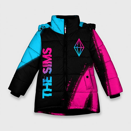Зимняя куртка для девочки The Sims Neon Gradient / 3D-Черный – фото 1
