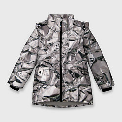 Зимняя куртка для девочки Фольга текстура