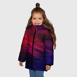 Куртка зимняя для девочки Неоновая пыль - Красный, цвет: 3D-красный — фото 2