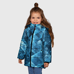 Куртка зимняя для девочки GLASS CUBES, цвет: 3D-черный — фото 2