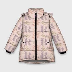 Зимняя куртка для девочки Геометрический абстрактный узор abstract geometric