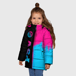 Куртка зимняя для девочки PSV Neon Gradient, цвет: 3D-черный — фото 2