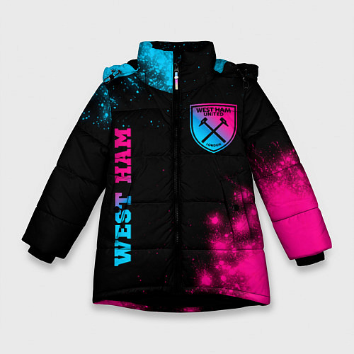 Зимняя куртка для девочки West Ham Neon Gradient / 3D-Черный – фото 1