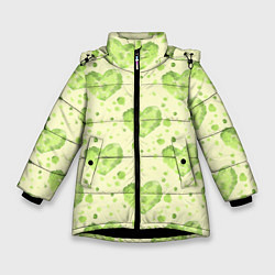 Куртка зимняя для девочки Сердце листвы, цвет: 3D-черный