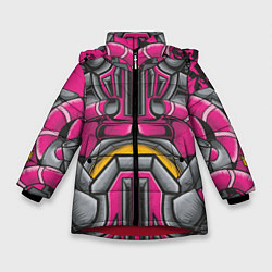 Куртка зимняя для девочки Костюм робота, цвет: 3D-красный