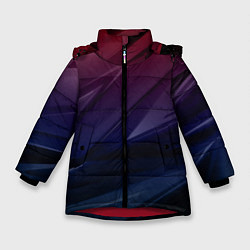 Куртка зимняя для девочки Geometry violet dark, цвет: 3D-красный
