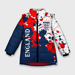 Куртка зимняя для девочки Сборная Англии Краска, цвет: 3D-красный