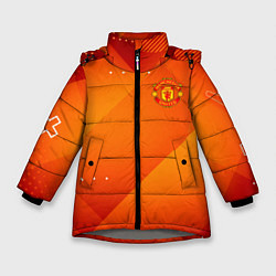 Зимняя куртка для девочки Manchester united Абстракция спорт