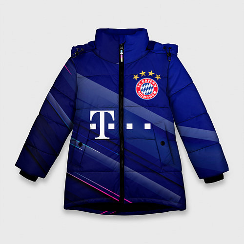 Зимняя куртка для девочки Bayern munchen Абстракция / 3D-Черный – фото 1