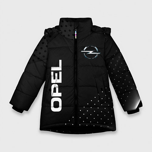 Зимняя куртка для девочки Opel Карбон / 3D-Черный – фото 1