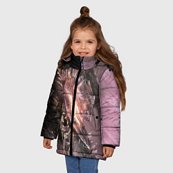 Куртка зимняя для девочки Берсерк Гатс В Доспехах Извергает Огонь, цвет: 3D-светло-серый — фото 2