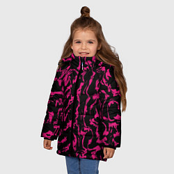 Куртка зимняя для девочки Извилина, цвет: 3D-черный — фото 2