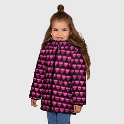 Куртка зимняя для девочки Poppy Playtime - Kissy Missy Pattern - Huggy Wuggy, цвет: 3D-черный — фото 2