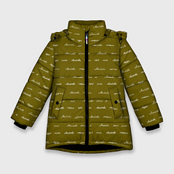 Куртка зимняя для девочки Золотая любовь, цвет: 3D-черный