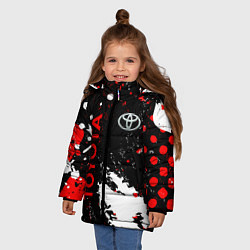 Куртка зимняя для девочки Toyota - краска, цвет: 3D-светло-серый — фото 2