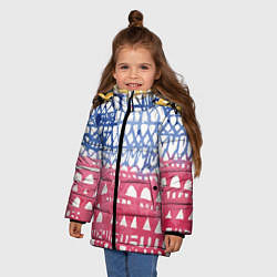 Куртка зимняя для девочки Абстракция Город Эдварда Мунка, цвет: 3D-светло-серый — фото 2
