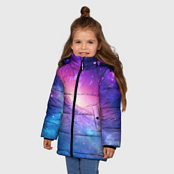 Куртка зимняя для девочки Космическая воронка, цвет: 3D-светло-серый — фото 2
