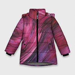Зимняя куртка для девочки Текстура буря красок