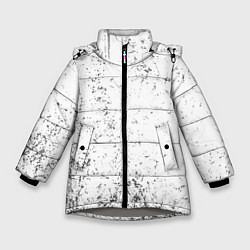 Куртка зимняя для девочки Потертость и бызги, цвет: 3D-светло-серый
