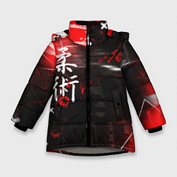 Зимняя куртка для девочки Джиу-Джитсу : Глитч красный